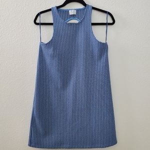 Zara Blue and White Sleeveless Dress